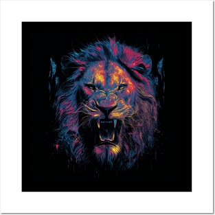 Colorful Lion King Of The Jungle Wild African Animal Posters and Art